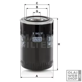 Mann-Filter olajszűrő W940/91