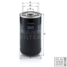 Mann-Filter olajszűrő W950/26
