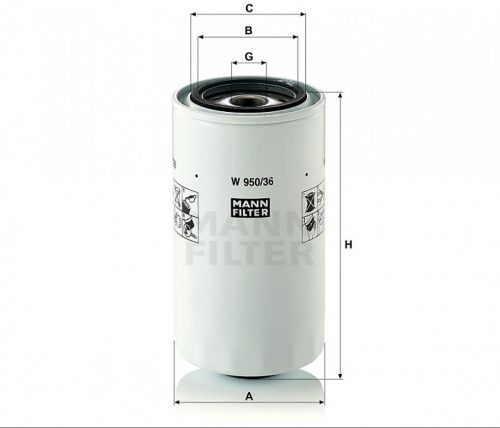 Mann-Filter olajszűrő W950/36