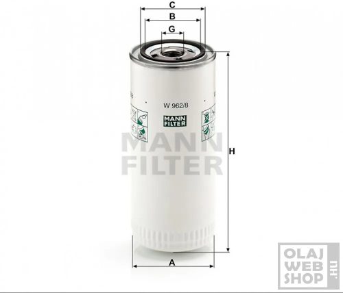 Mann-Filter olajszűrő W962/8