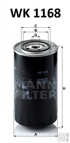 Mann-Filter üzemanyagszűrő WK1168