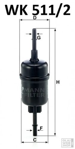 Mann-Filter üzemanyagszűrő WK511/2