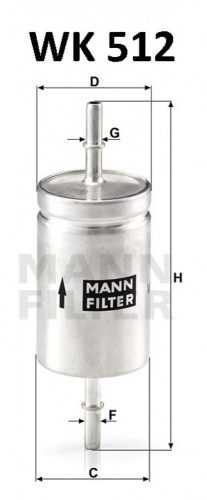 Mann-Filter üzemanyagszűrő WK512