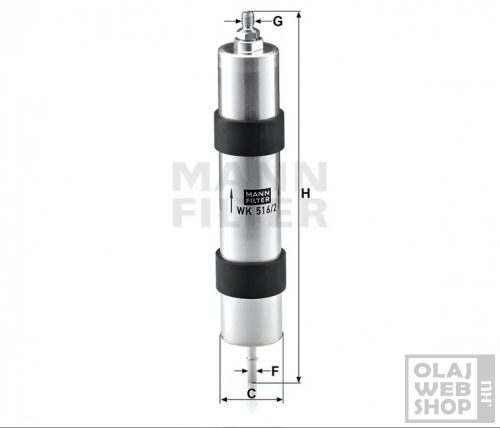 Mann-Filter üzemanyagszűrő WK516/2