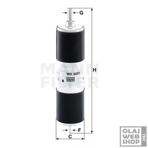 Mann-Filter üzemanyagszűrő WK6001