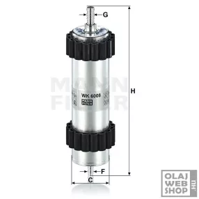 Mann-Filter üzemanyagszűrő WK6008