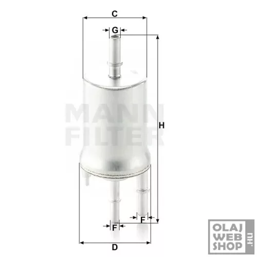 Mann-Filter üzemanyagszűrő WK6015