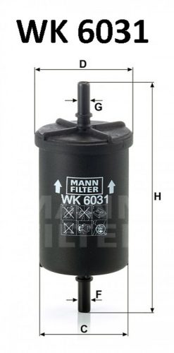 Mann-Filter üzemanyagszűrő WK6031