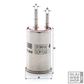 Mann-Filter üzemanyagszűrő WK6038