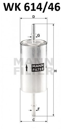 Mann-Filter üzemanyagszűrő WK614/46