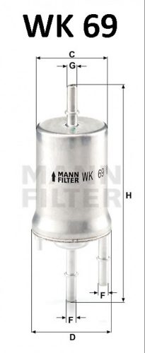 Mann-Filter üzemanyagszűrő WK69