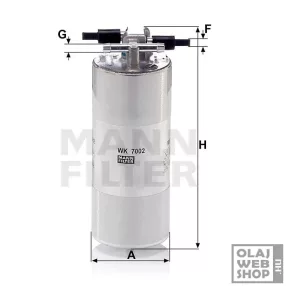 Mann-Filter üzemanyagszűrő WK7002
