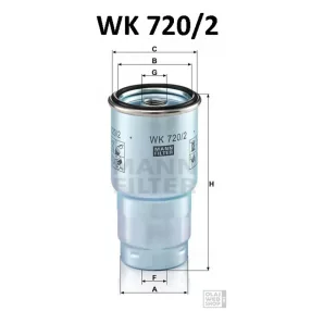 Mann-Filter üzemanyagszűrő WK720/2X