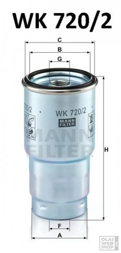 Mann-Filter üzemanyagszűrő WK720/2X