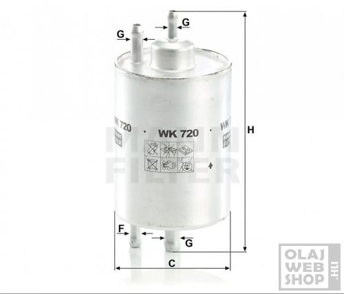Mann-Filter üzemanyagszűrő WK720