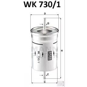 Mann-Filter üzemanyagszűrő WK730/1