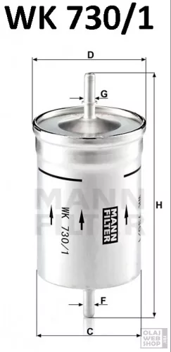 Mann-Filter üzemanyagszűrő WK730/1