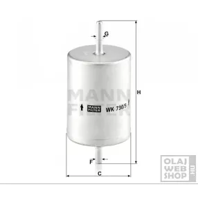 Mann-Filter üzemanyagszűrő WK730/5