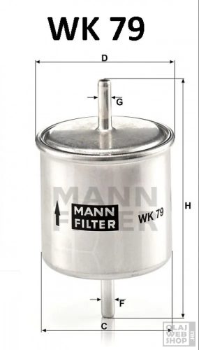Mann-Filter üzemanyagszűrő WK79