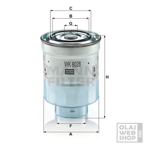 Mann-Filter üzemanyagszűrő WK8028z