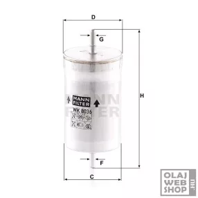 Mann-Filter üzemanyagszűrő WK8036