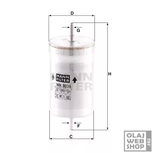 Mann-Filter üzemanyagszűrő WK8036