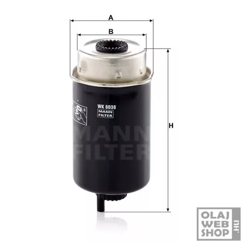 Mann-Filter üzemanyagszűrő WK8038