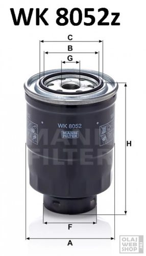 Mann-Filter üzemanyagszűrő WK8052Z