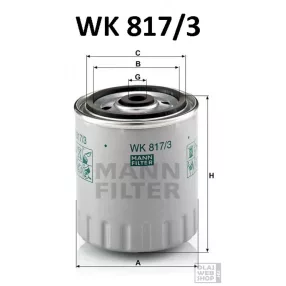Mann-Filter üzemanyagszűrő WK817/3X