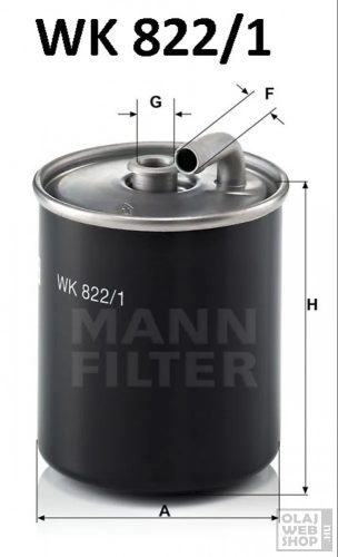 Mann-Filter üzemanyagszűrő WK822/1