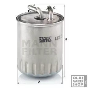 Mann-Filter üzemanyagszűrő WK822/3