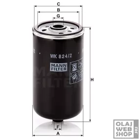 Mann-Filter üzemanyagszűrő WK824/2