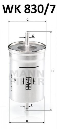 Mann-Filter üzemanyagszűrő WK830/7