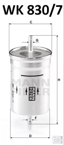 Mann-Filter üzemanyagszűrő WK830/7