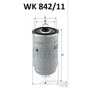 Mann-Filter üzemanyagszűrő WK842/11