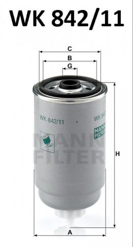 Mann-Filter üzemanyagszűrő WK842/11