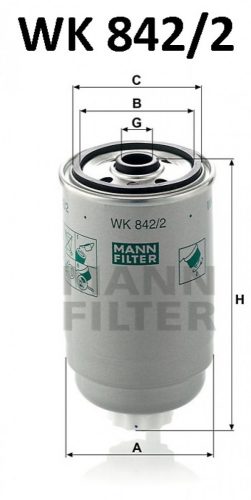 Mann-Filter üzemanyagszűrő WK842/2