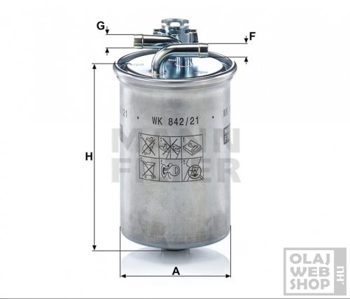 Mann-Filter üzemanyagszűrő WK842/21X
