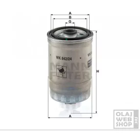 Mann-Filter üzemanyagszűrő WK842/24