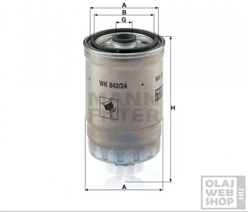 Mann-Filter üzemanyagszűrő WK842/24
