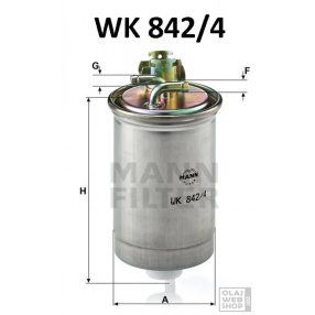 Mann-Filter üzemanyagszűrő WK842/4