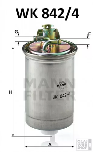 Mann-Filter üzemanyagszűrő WK842/4