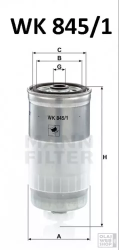 Mann-Filter üzemanyagszűrő WK845/1