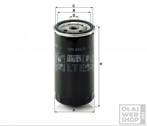 Mann-Filter üzemanyagszűrő WK845/8