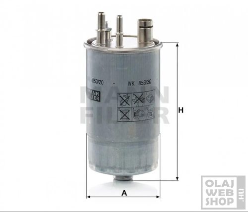 Mann-Filter üzemanyagszűrő WK853/20