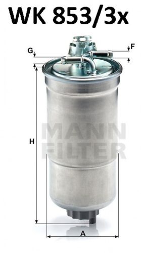 Mann-Filter üzemanyagszűrő WK853/3X