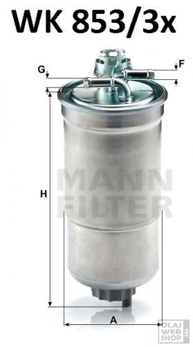 Mann-Filter üzemanyagszűrő WK853/3X