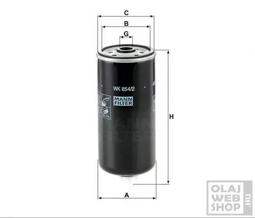 Mann-Filter üzemanyagszűrő WK854/2
