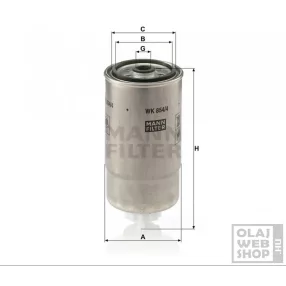 Mann-Filter üzemanyagszűrő WK854/4