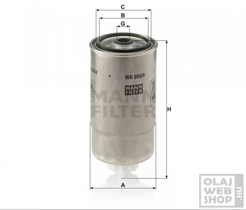 Mann-Filter üzemanyagszűrő WK854/4